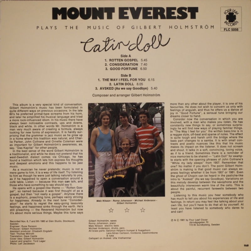 Matz Nilsson, diskografi, övrigt.